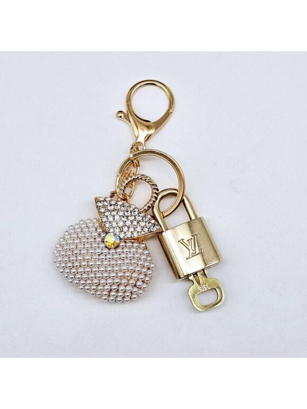 Authentic Louis Vuitton Padlock Gold 🔒 Key Set + Unbranded Keychain Charm